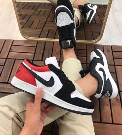 Çakma Nike Kırmızı-Siyah Jordan Kısa Ayakkabı