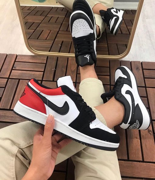 Çakma Nike Kırmızı-Siyah Jordan Kısa Ayakkabı